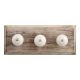 White Crackle Ceramic Wooden Hooks